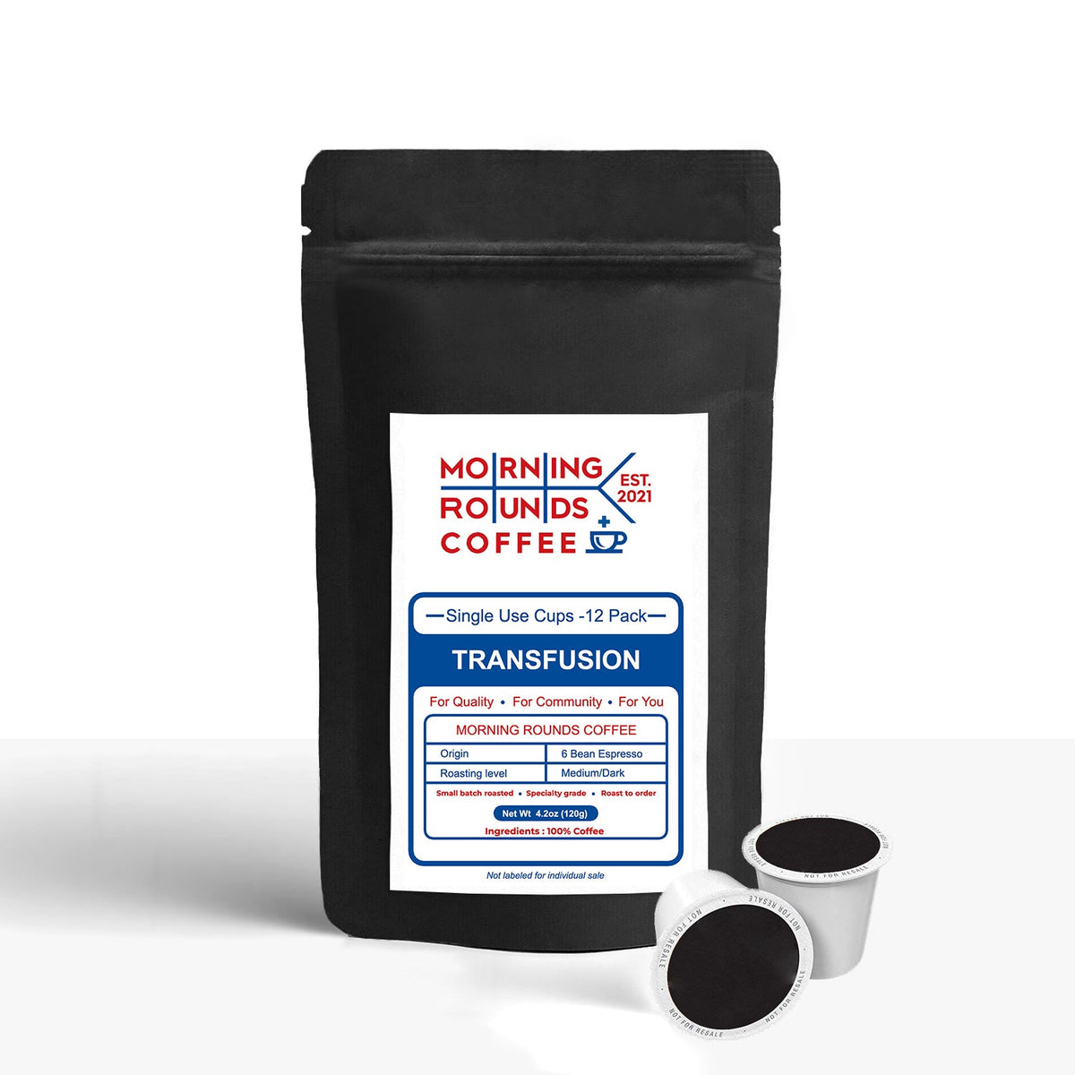 Morning Ground Rounds Transfusion - Dark Roast - 6 Bean Espresso Blend (Clinic) – Morning ...