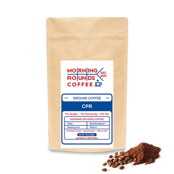 Coffee - CPR Coffee - Medium Roast - Breakfast Blend Plus Caffeine - South America Blend Origin - Ground Coffee